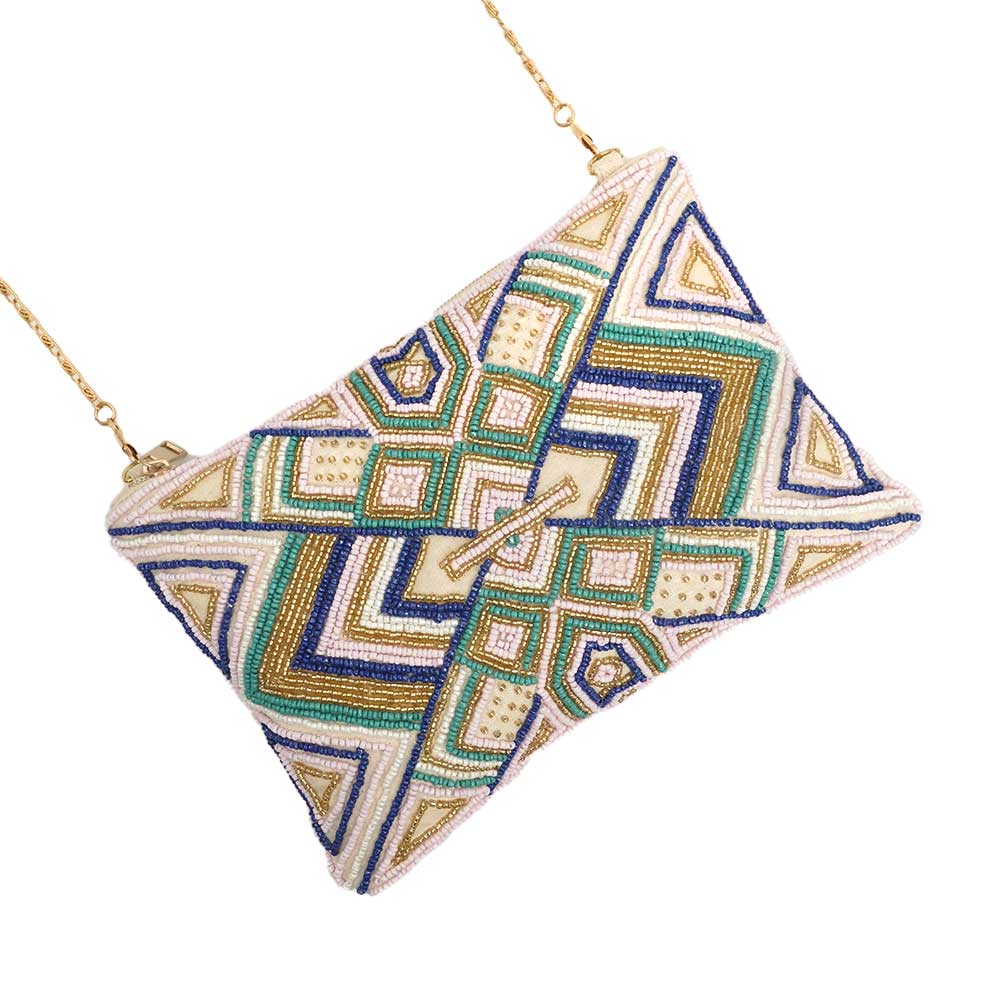 Multicolor Handcrafted Beaded Cotton Sling  Type Of Bag For Women 